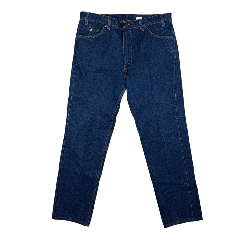 VTG Levi's 505 Orange Tab Jeans Mens 38x34 Dark Wash whiskers Straight 90s USA